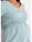 Блузка голубая в белый горох для беременных и кормящих