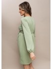 Платье зеленое  для беременных