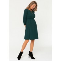 Платье зеленое  для беременных и кормящих