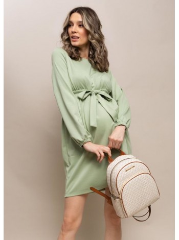 Платье зеленое  для беременных